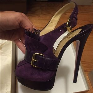 Christian Louboutin Purple Suede Heels size 37.5